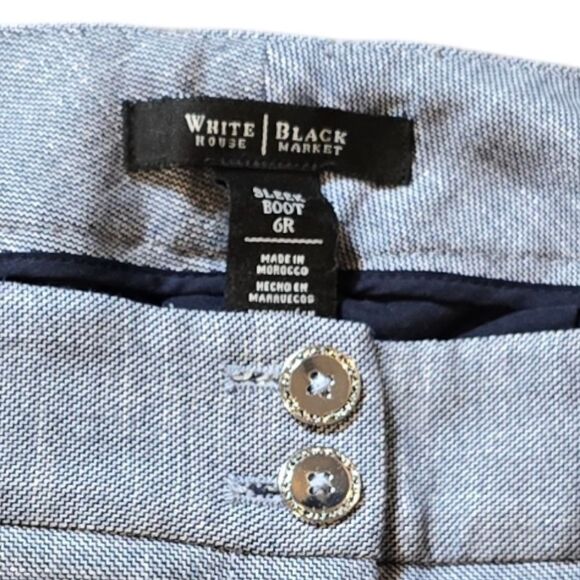 WHBM White House Black Market Sleek Boot Trousers Women's Size 6R Pant Corpcore - Picture 4 of 6